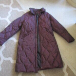 Donatella Down Filled Puffer Jacket Maroon Burgundy Vintage S